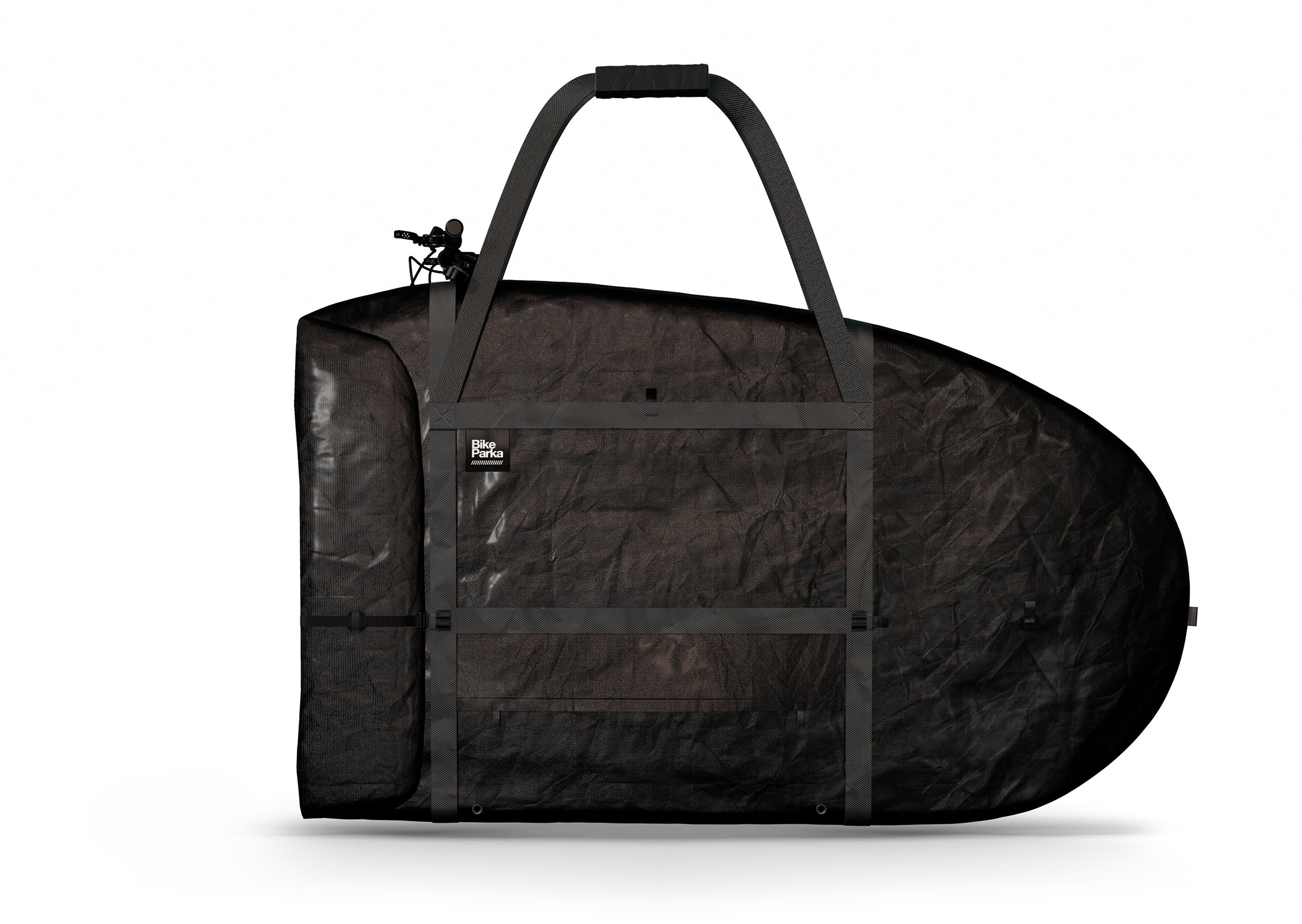 RoughSac bike bag by BikeParka – adjustable fit for muddy bikes and transport